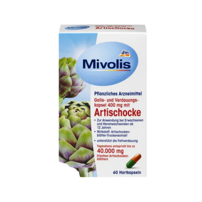 کپسول پاکسازی کبد آرتی شوک میوولیس Mivolis ARTISCHOCEN 40.000mg (60 عددی)_69971528d2f90.png