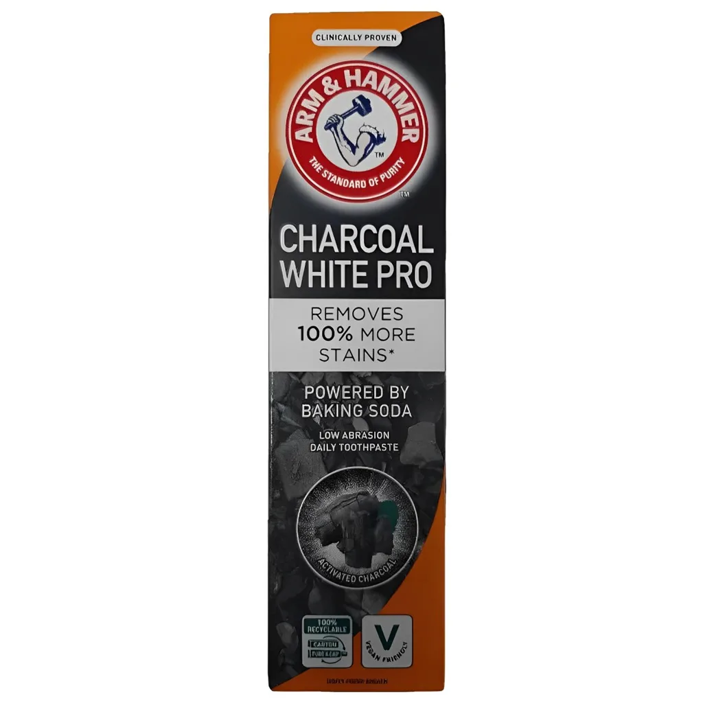 خمیردندان ذغالی سفیدکننده آرم اند همر CHARCOAL WHITE PRO_69b000d59288d.webp خمیردندان ذغالی سفیدکننده آرم اند همر CHARCOAL WHITE PRO - Image 1