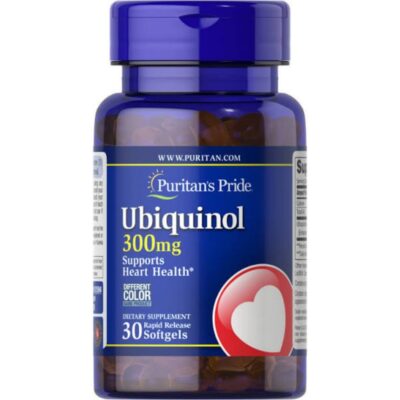 سافت ژل سلامت قلب کیو 10 فعال Puritan Pride Q10 Ubiquinol 300mg پوریتان پراید (30 عددی)