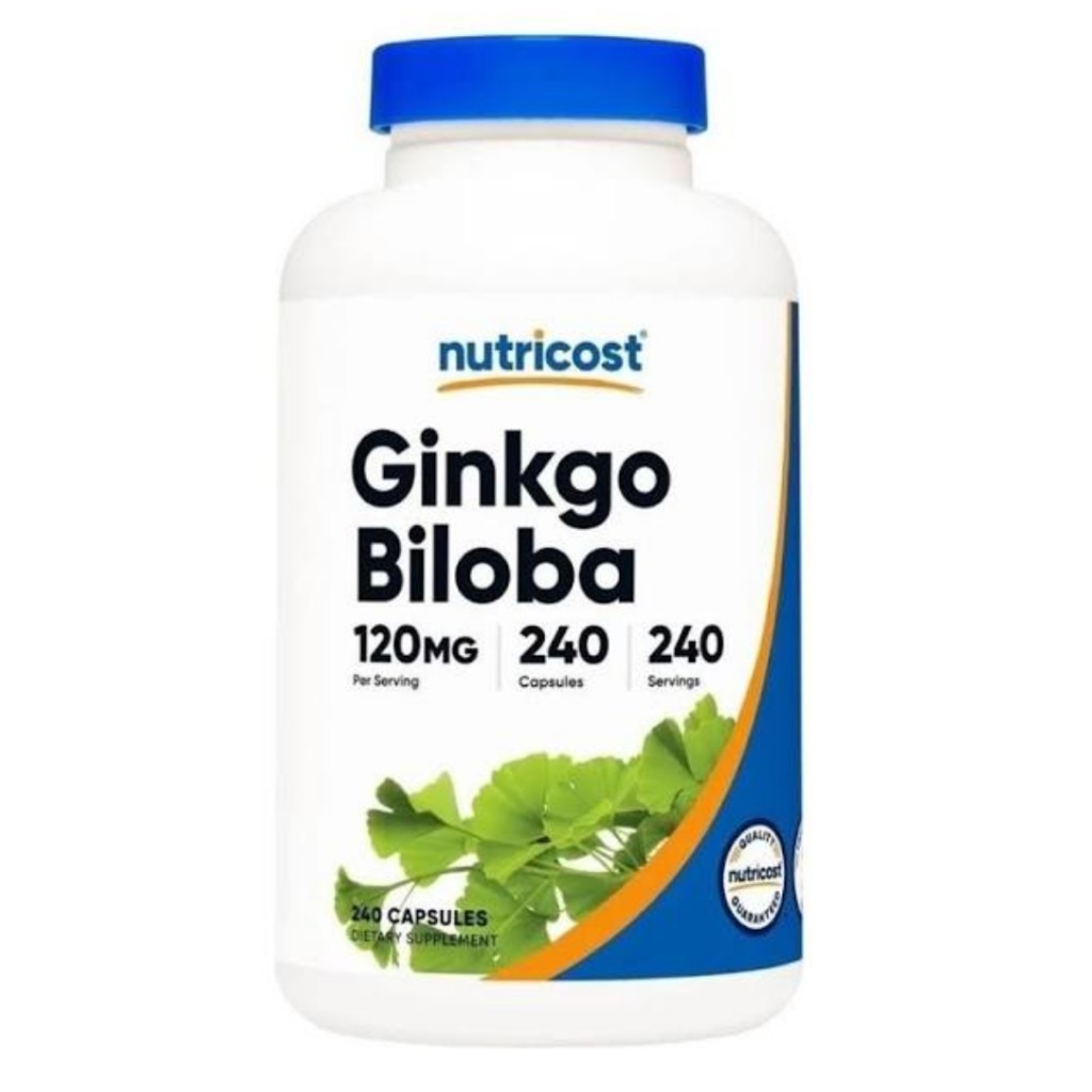 کپسول افزایش تمرکز جینکوبیلوبا نوتریکاست Nutricost Ginkgo Biloba 120mg (240 عددی)_69efc4a4cc1fe.jpeg