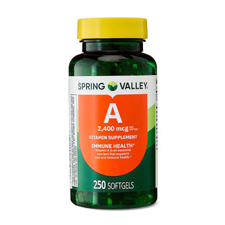 سافت ژل ویتامین A اسپرینگ ولی Spring Valley Vitamin A 2400mcg (250 عددی)_6a0c72cf69fda.jpeg