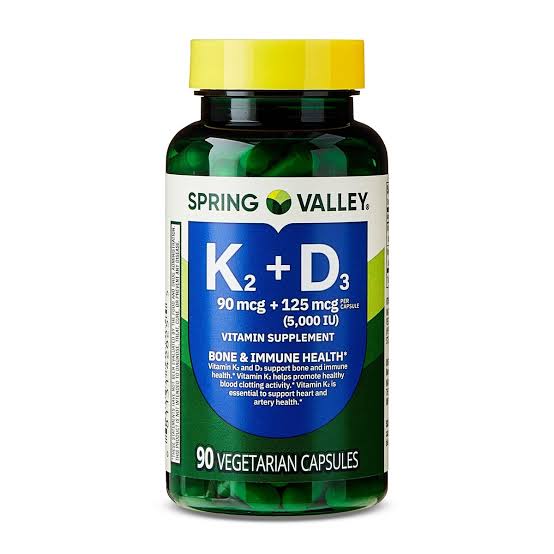 کپسول گیاهی اسپرینگ ولی ویتامین Spring Valley Vegetarian K2+D3 (90 عددی)_6a0c70daa9e3b.jpeg