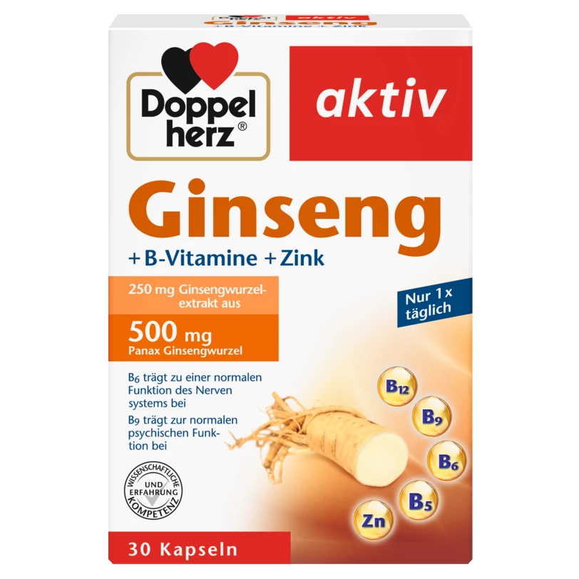 قرص جینسینگ داپل هرز اکتیو Doppel Herz Aktiv Ginseng 500mg (30 عددی)_6a1d937af0725.webp قرص جینسینگ داپل هرز اکتیو Doppel Herz Aktiv Ginseng 500mg (30 عددی) - Image 1