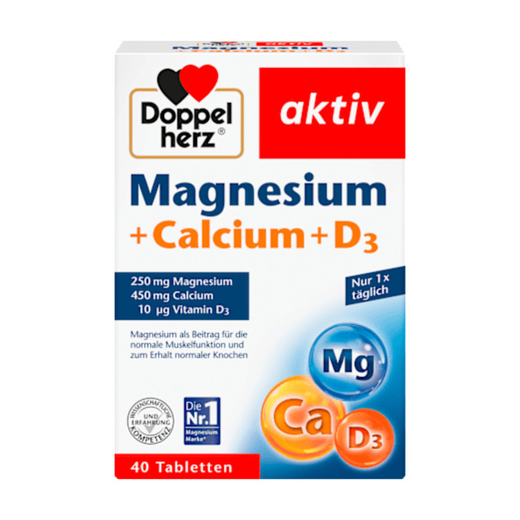 قرص منیزیم کلسیم D3 داپل هرز اکتیو Doppel Herz Aktiv Calcium Magnesium D3 (100 عددی)_6a1d937257394.jpeg قرص منیزیم کلسیم D3 داپل هرز اکتیو Doppel Herz Aktiv Calcium Magnesium D3 (100 عددی) - Image 1