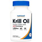 سافت ژل کریل اویل ناتریکاست Nutricost Omega Krill Oil (60 عددی)