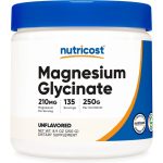 پودر منیزیم گلیسینات ناتریکاست Nutricost Magnesium Glysinate 210mg (250 گرمی)