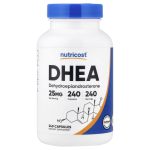 کپسول دهیدروپیاندروسترون ناتریکاست Nutricost DHEA 25mg (240 عددی)