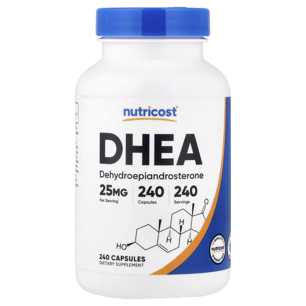 کپسول دهیدروپیاندروسترون ناتریکاست Nutricost DHEA 25mg (240 عددی)_6abba0aa0c4ff.jpeg کپسول دهیدروپیاندروسترون ناتریکاست Nutricost DHEA 25mg (240 عددی) - تصویر 1