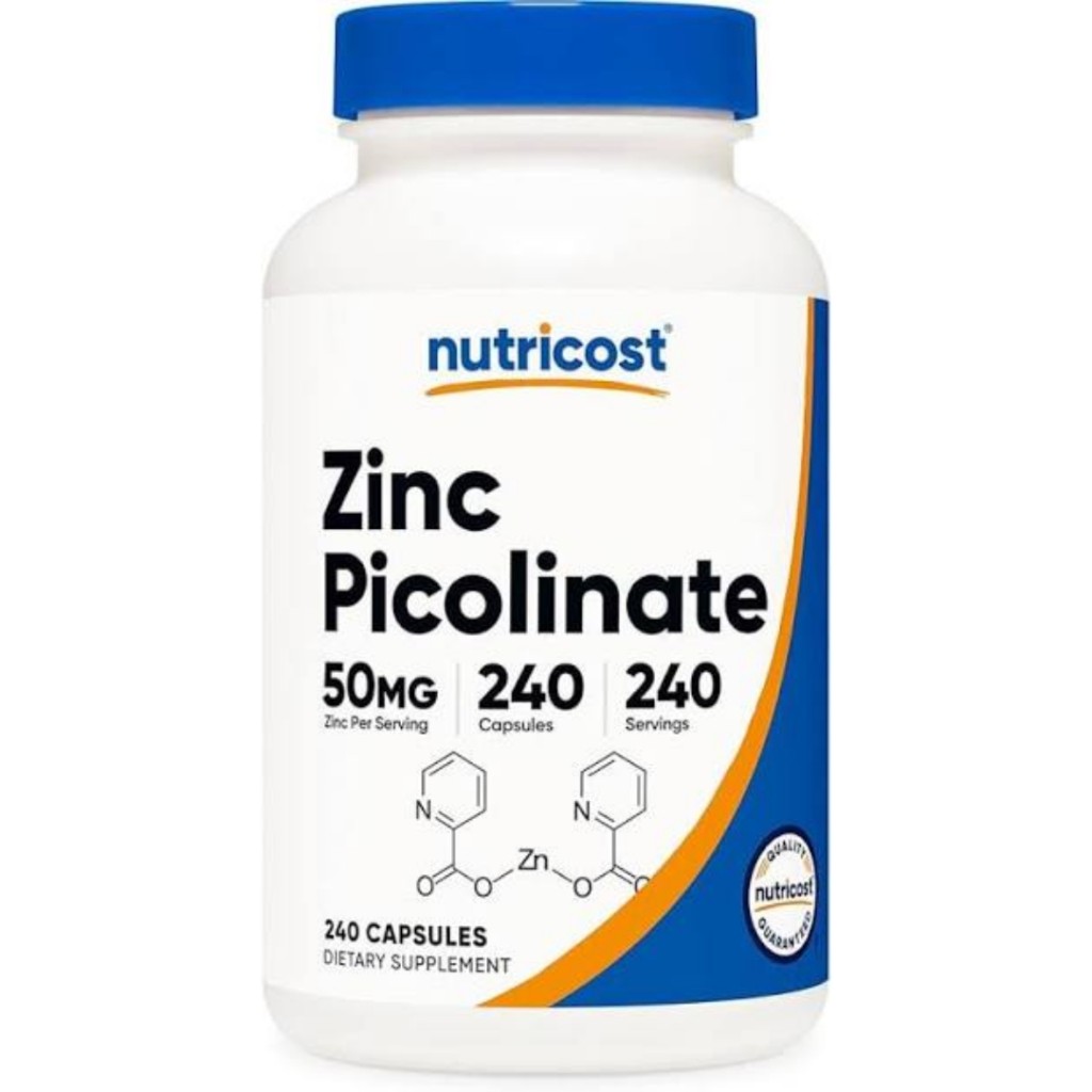 کپسول زینک پیکولینات ناتریکاست Nutricost Zinc Picolinate 50mg (240 عددی)_6ab261bda7cca.jpeg کپسول زینک پیکولینات ناتریکاست Nutricost Zinc Picolinate 50mg (240 عددی) - تصویر 1