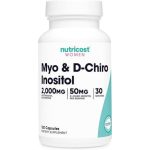 کپسول سلامت بانوان اینوزیتول ناتریکاست Nutricost Myo & D-Chiro Inositol (120 عددی)