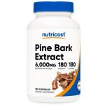 کپسول عصاره پوست کاج ناتریکاست Nutricost Pine Bark Extract 6000mg (180 عددی)