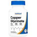 کپسول مس گلیسینات ناتریکاست Nutricost Copper Glycinate 3mg (120 عددی)