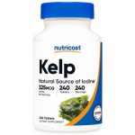 کپسول منبع ید کلپ ناتریکاست Nutricost Kelp 325mcg (240 عددی)