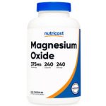 کپسول منیزیم اکساید ناتریکاست Nutricost Magnesium Oxide 375mg (240 عددی)