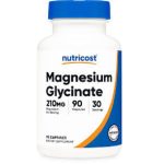 کپسول منیزیم گلیسینات ناتریکاست Nutricost Magnesium Glysinate 210mg (90 عددی)