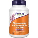 کپسول گیاهی تقویتی مفاصل گلوکوزامین کندرواتین ام اس ام ناو فودز NOW Foods Glucosamine & Chondroitin With MSM (90 عددی)