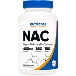 کپسول استیل سیستین ناتریکاست Nutricost NAC N-Acetyl-L-Cysteine 600mg (180 عددی)