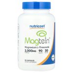 کپسول افزایش تمرکز مگتین منیزیم ال ترئونات ناتریکاست Nutricost Magtein L-Threonate 2000mg (90 عددی)