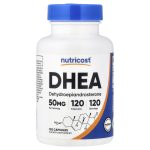 کپسول دهیدروپیاندروسترون ناتریکاست Nutricost DHEA 50mg (120 عددی)